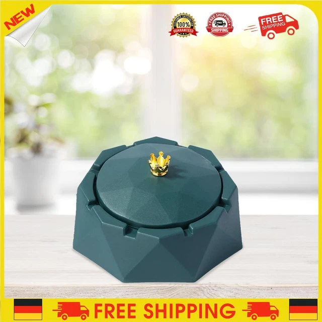❥ posacenere nordico corona acciaio inox posacenere lavabile home art decoro (verde