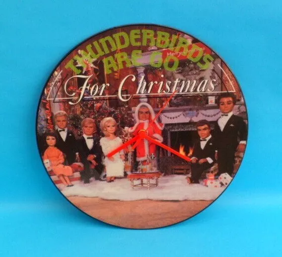 An Original 12" Upcycled Vinyl Record CLOCK Ft THUNDERBIRDS SN12P69 3