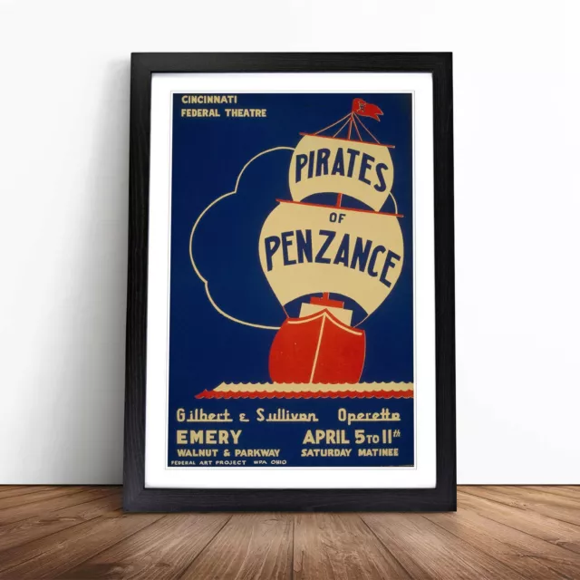 Vintage Wpa Pirates Of Penzance Wall Art Print Framed Canvas Picture Poster
