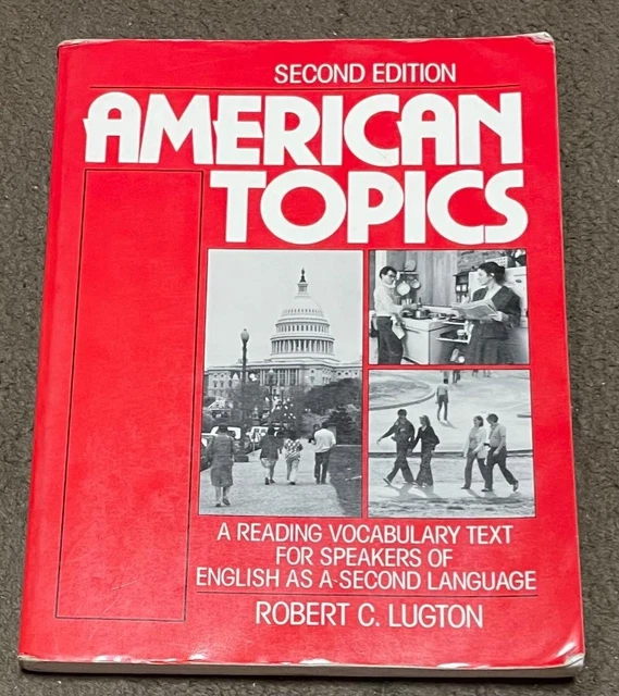 AMERICAN TOPICS (2ND)洋書 AMERICAN TOPICS 2ND Edition English Book Used Light Wear EUR 150