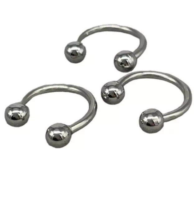 Set 3 pz. piercing naso anello 2 sfere avvitabili acciaio inox 1cm e Box Regalo.