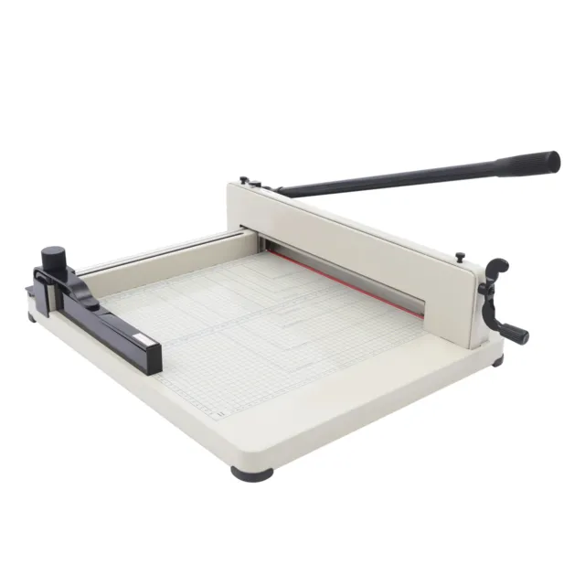 Paper Cutter 17" Guillotine Page Trimmer Scrap Slicer Heavy Duty w/ Two Brackets