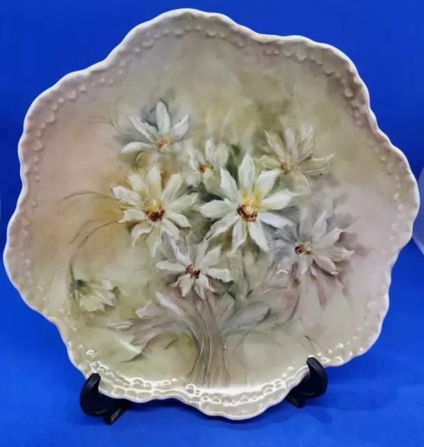 Vintage Hand Painted Daisy Plate Signed