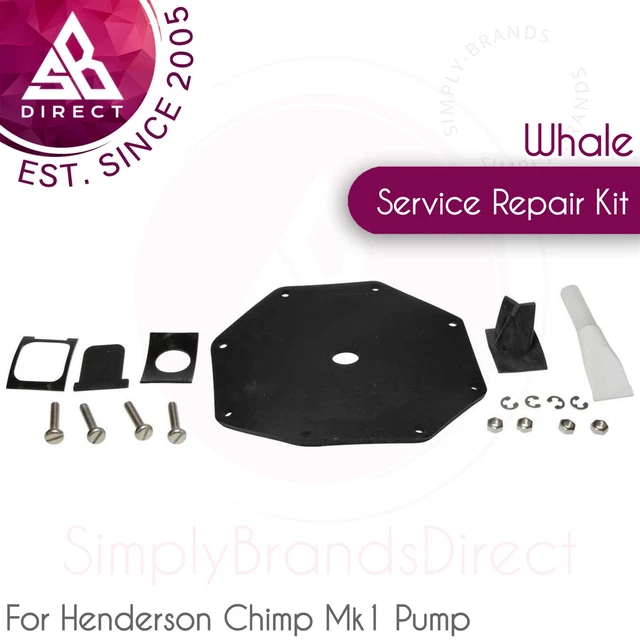 Whale Henderson Chimpanzé Mk1 Néoprène Pompe Service Réparation Kit │ AK8010
