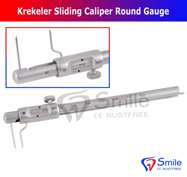 Krekeler Sliding Caliper Round Gauge Dental Instrument Implantology Smile Dent