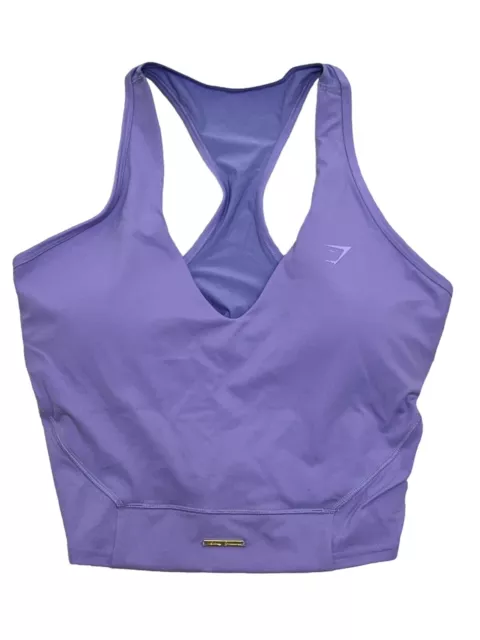 GYMSHARK WOMENS WHITNEY Simmons Crop Tank Top Size L I Lilac Purple £22.39  - PicClick UK