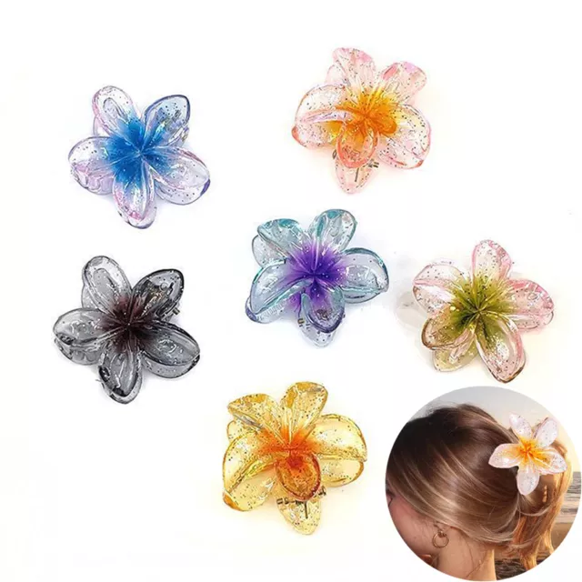 For Women Large Flower Hair Claw Clamps Plastic  Hair Clips Girls Headwear Claws