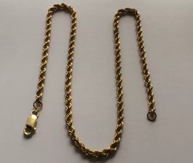 9ct Yellow Gold Necklace Necklet Extender Safety Chain with 2 Bolt Clasps