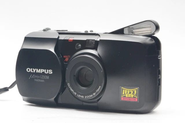 [NEAR MINT] Olympus μ mju Zoom Panorama Black Point&Shoot 35mm Film Camera JAPAN