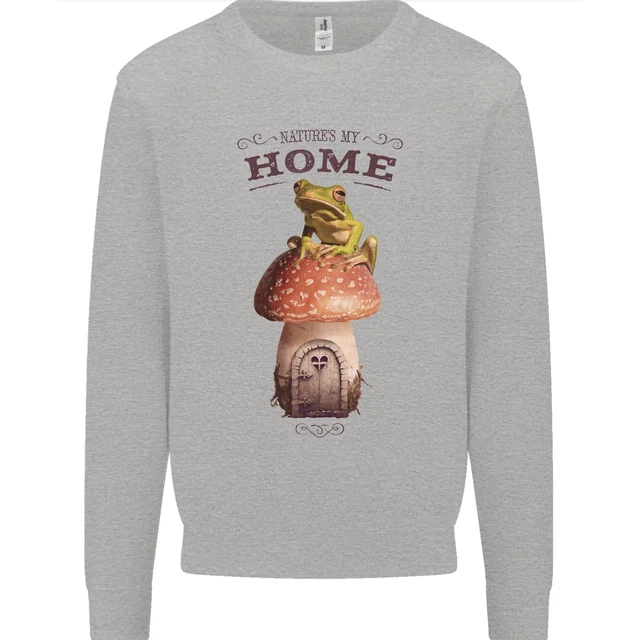 Nature My Home Mushroom Frog Mens Sweatshirt Jumper