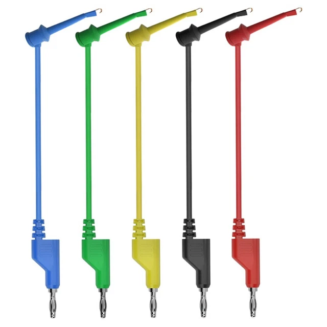 Crochets De Test Senven - Lot 15 Pinces Grabber | Rouge/bleu/noir/jaune/vert Pour Multimètre
