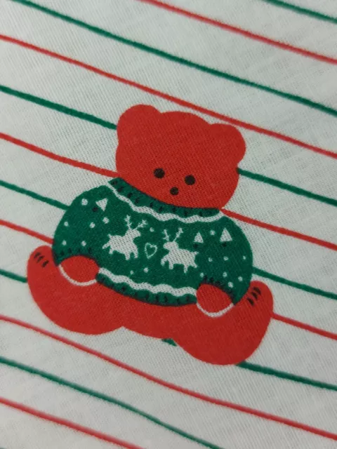 Teddy Bears Christmas Cloth Napkins Fabric Placemat Doily Table Linen 2 Vintage 2