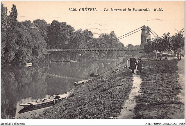 ABNP5-94-0406 - port CRETEIL - la marne et la passerelle