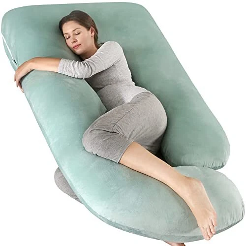 Pregnancy Pillows,U Shaped Full Body Maternity Pillow with Removable Cover,Su...