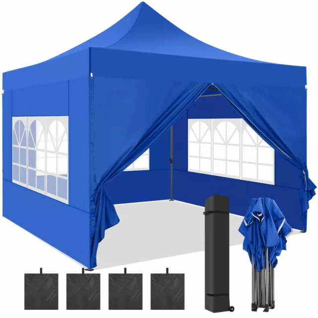 3x3/4,5/6m Pavillon Partyzelt FestzeltGartenlaube Terrassenpavillon +Seitenteile
