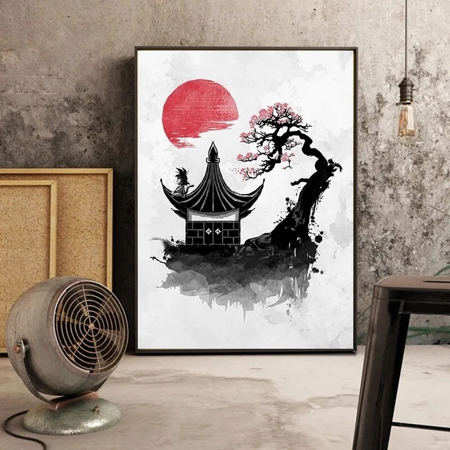 Tableau dragon ball super Gt son goku poster toile vegeta sans cadre 70×100cm