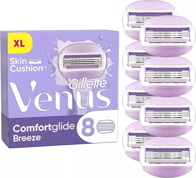 ️✅Gillette Venus Comfortglide Spa Brise Nachfüllklingen Feuchtigkeitsriegel 8Er-Pack✅✿️