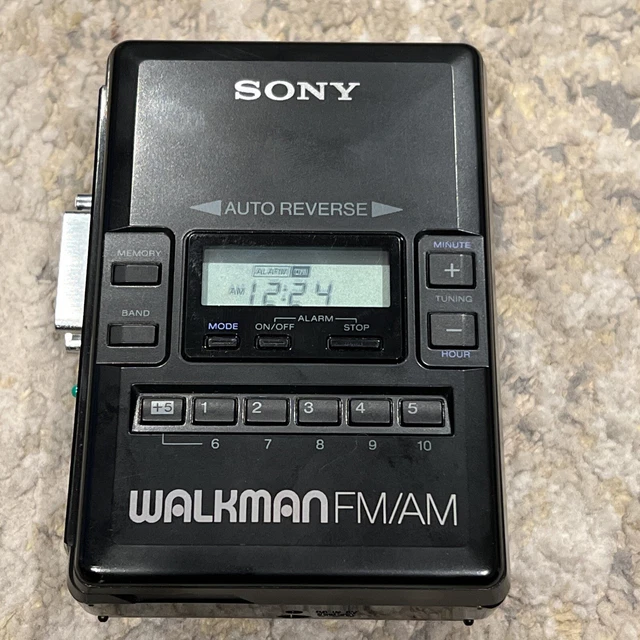 VINTAGE SONY WALKMAN WMAF62 Black AM/FM AF 62 Radio Cassette Player