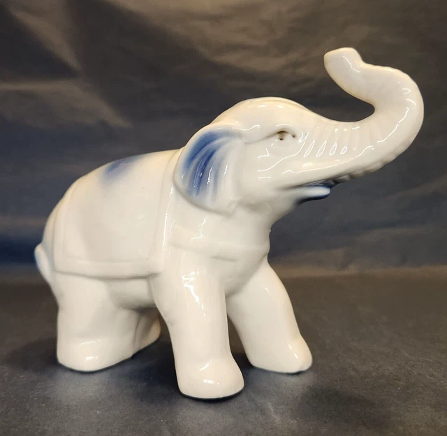 Vintage NO RESERVE White Ceramic Elephant Figurine