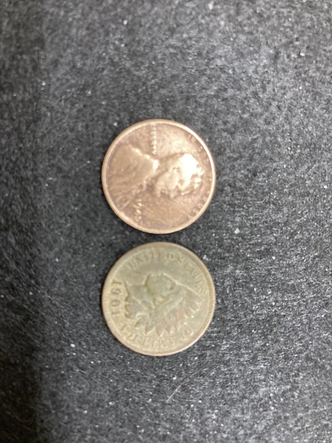 1901 indian head penny and 1945 Wheat Penny.