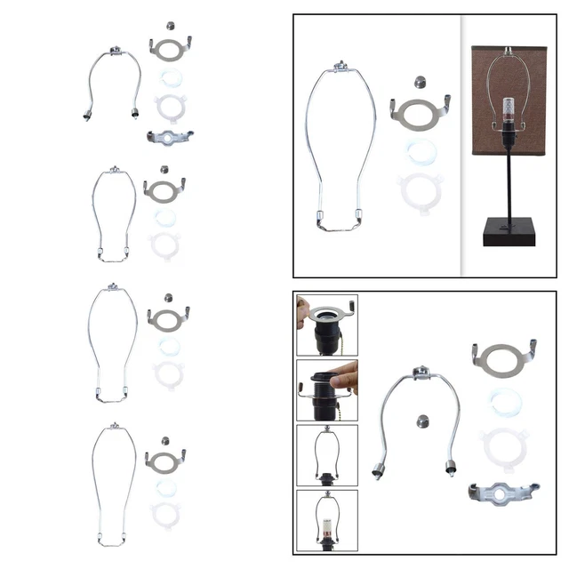 OSALADI Lampe Harfe Halter Mit Sattel Und Endstück Heavy Duty Lampe Harfe Für Tischlampen Stehlampen Lampenschirme 15,2 Cm Bronze, Bronze