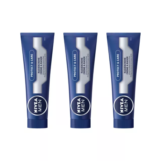 Nivea Men Protect & Care Rasiercreme für Herren 3 x 100ml