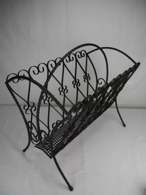 ancien porte revue fer forgé Chaty Vallauris vintage french magazine rack 50s