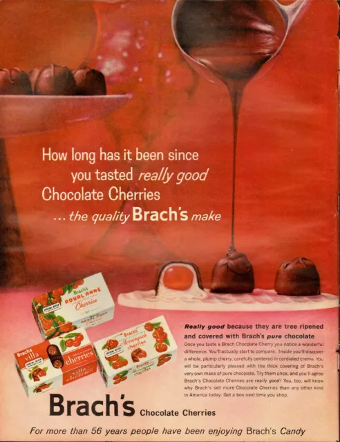 1954 Vintage ad for Barch's Chocolate Cherries  (122913)