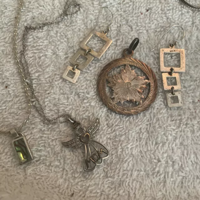 A Lot Of Silver Jewelry