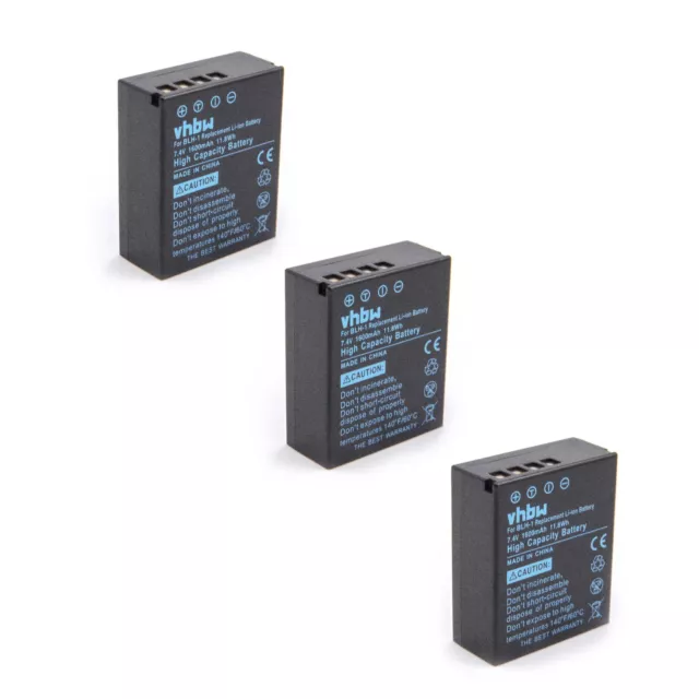 3x Battery for Olympus OM-D E-M1 Mark III 1600mAh