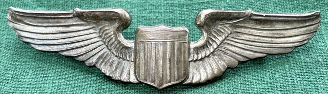 WW2 US ARMY Air Force Pilot Wing Marked Sterling Pin Back 3” EUR 45,50 ...
