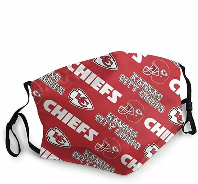 Kansas City Chiefs Face Mask Football NFL Reusable Washable Double Layer Cotton