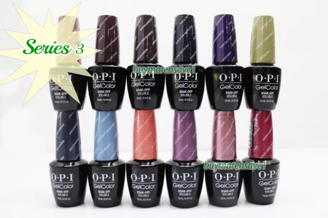 Gel Polish OPI GelColor Soak Off Nail Colours 15ml 0.5oz Choose Any * Series 3