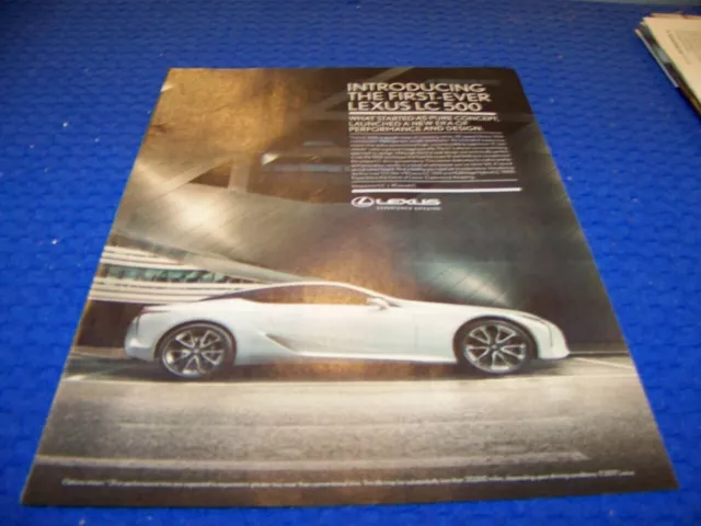 2018 Lexus Lc 500 "Introducing The First Ever.."..1-Page Sales Ad (395Kk)