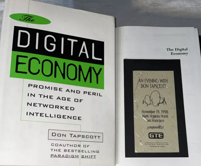 SIGNED The Digital Economy Book Don Tapscott Hardcover HC DJ Autographed FREE SH