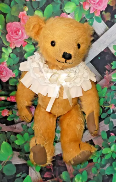 Vintage English 1940s Dean's Teddy Bear with Shoe Button Eyes