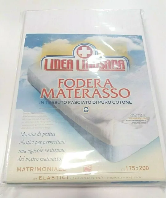 Coprimaterasso Fodera Angoli Elasticizzati Una Piazza E Mezza 100%Cotone Fiandra