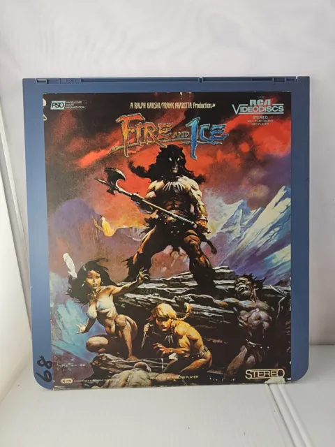 Fire And Ice - Animated Movie Ced Videodisc - Very Rare. Untested!