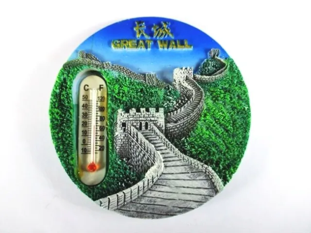 Peking Great Wall Thermometer, Fridge Poly Magnet Souvenir (156)