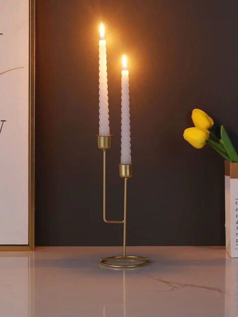 Bougeoirs De Noël Chandelier Doré - 3 Pièces Bougeoirs À Bougie