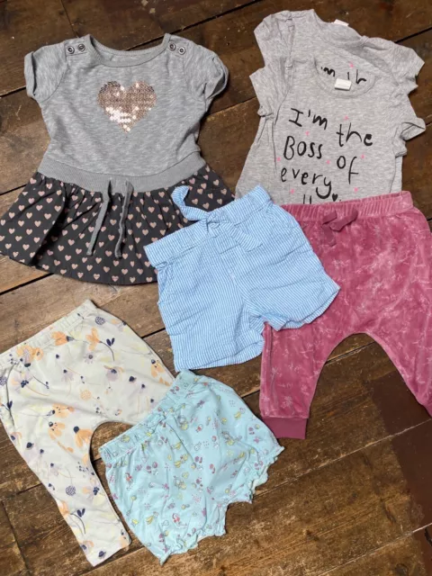 Baby Girls Bundle 6-9 Months Next Dress T-shirts Shorts Jojo Maman Bebe