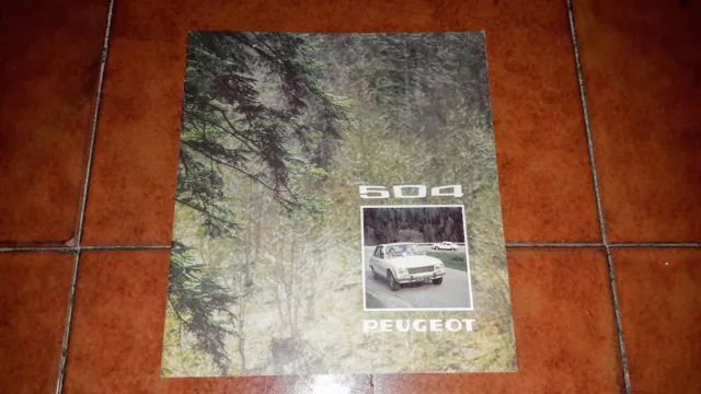 Brochure Publicitaire Peugeot 504 Berline L Gl Ti Italien 1974