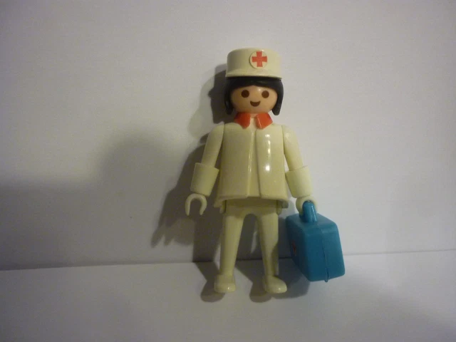 PLAYMOBIL vintage city life hôpital chambre Bloc + 6 Personnages 3980 et 3981 - Jeux & Jouets