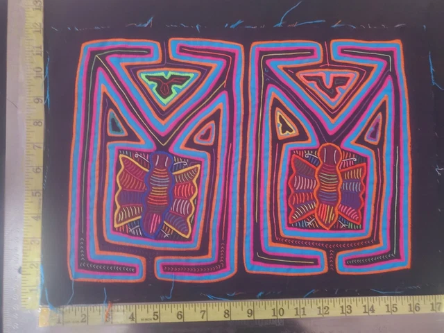 Panama Kuna Mola Folk Art Reverse Applique Embroidery Quilted 1940