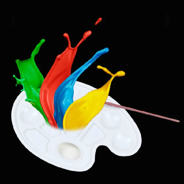 Pintura de porcelana acuarela pintura niños bandeja de pintura plástico bandeja de pintura
