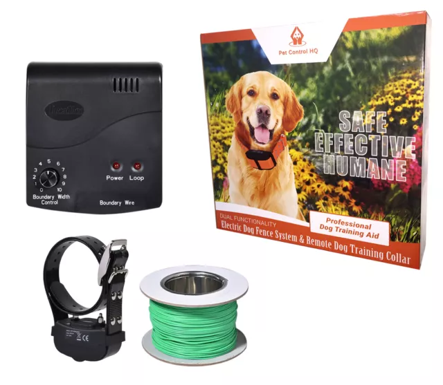 Electric dog fence system hidden waterproof pet containment fencing collar dogs