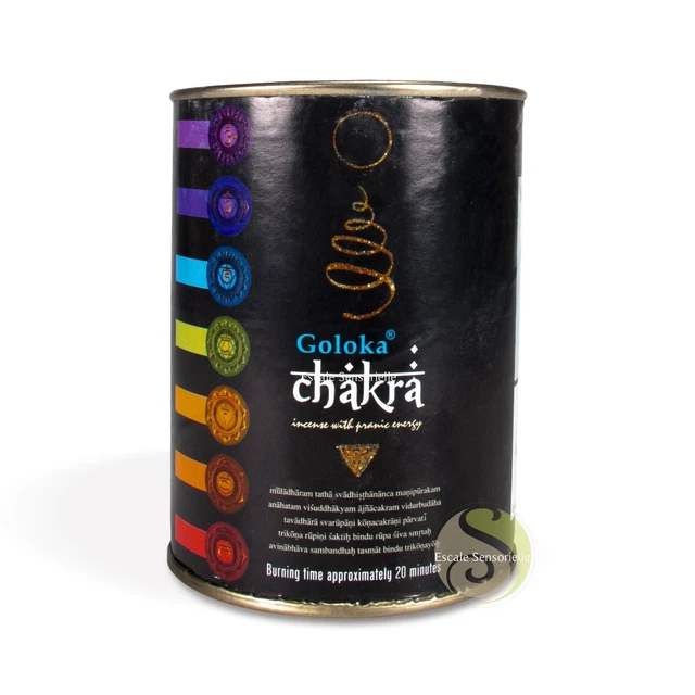 Cônes d'encens à refoulement 7 chakras Goloka indien rituel prières incense p...