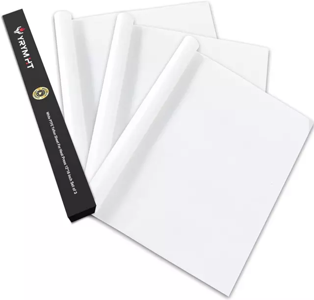 White Teflon Sheet for Heat Press - 3 Pack Non Stick Teflon Sheets 12 X 16" Heat