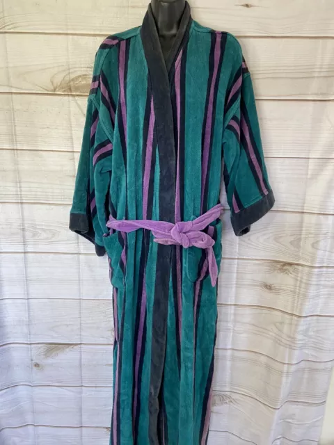 Christian Dior One Size Striped Terry Robe