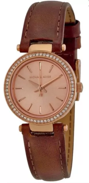 MICHAEL KORS Vintage Darci MK2353 Women Brown Leather Analog Dial Quartz Watch